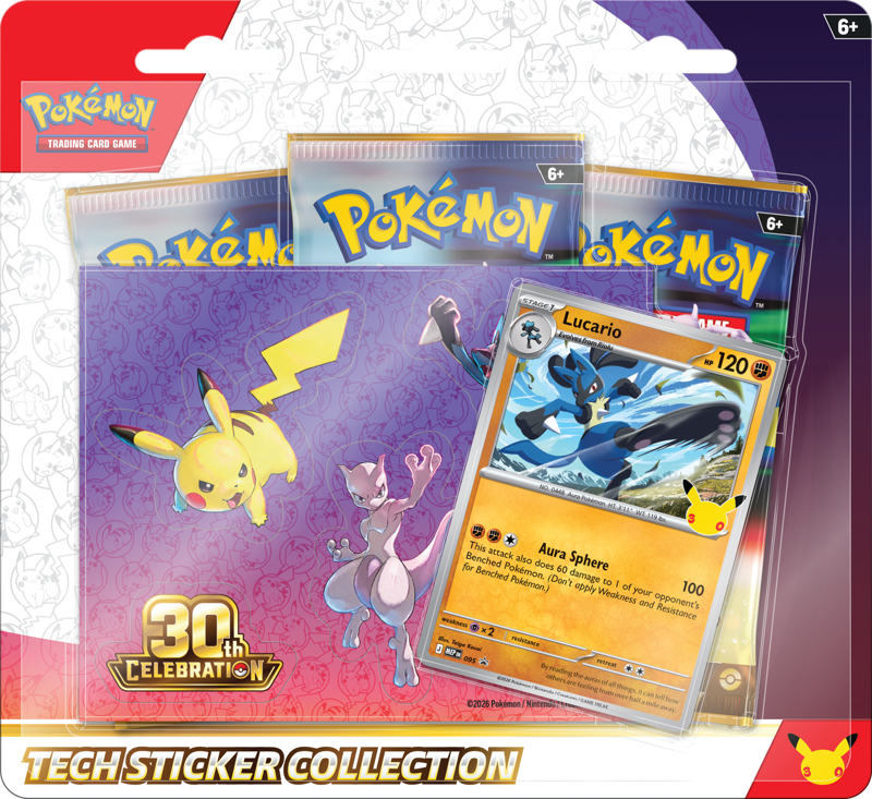 Pokemon: 30th Celebration - Tech Sticker Collection Lucario