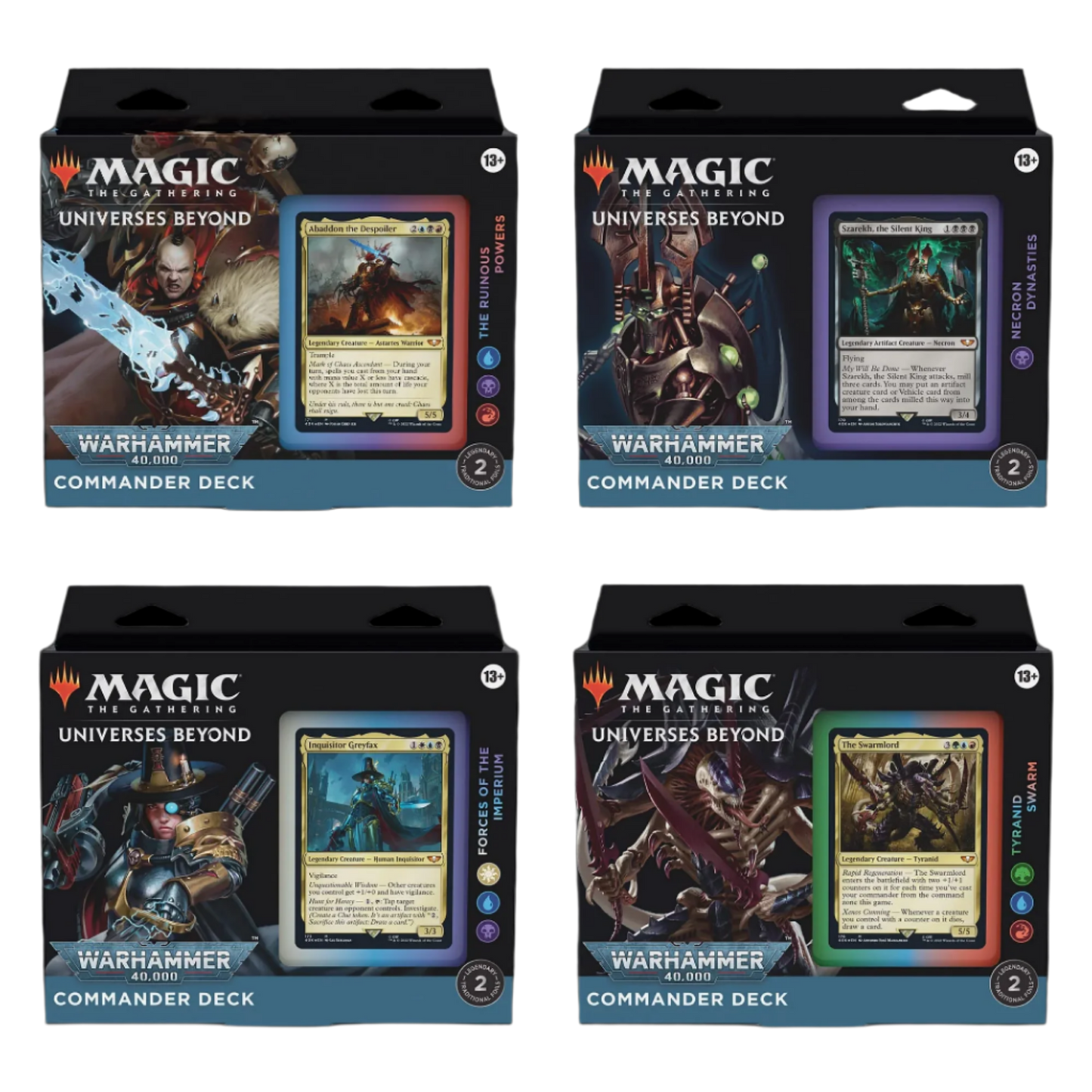 Magic The Gathering: Warhammer 40k - Commander Deck Set of 4