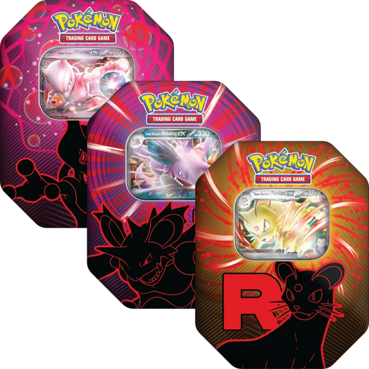 Pokemon: Scarlet & Violet Team Rocket Tin - Set of 3
