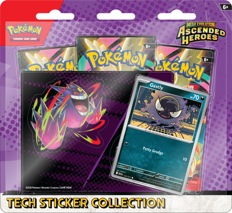 Pokemon: Mega Evolution Ascended Heroes - Tech Sticker Gastly