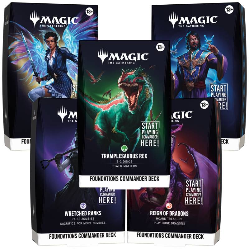 Magic The Gathering: Foundations - Commander Deck Set of 5
