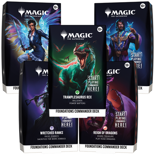 Magic The Gathering: Foundations - Commander Deck Set of 5