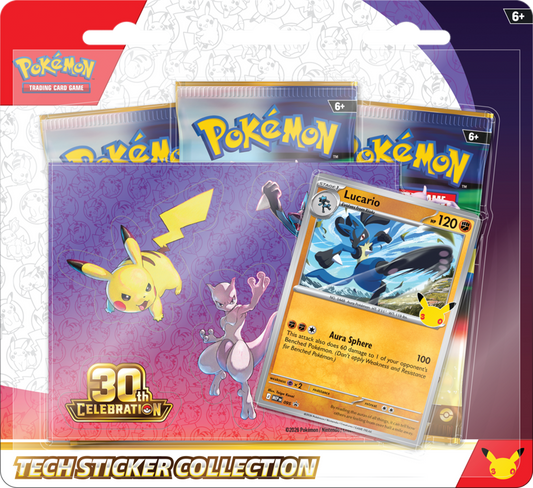 Pokemon: 30th Celebration - Tech Sticker Collection Lucario