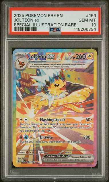 Pokemon: Jolteon ex 153/131 SV: Prismatic Evolutions - Graded PSA 10
