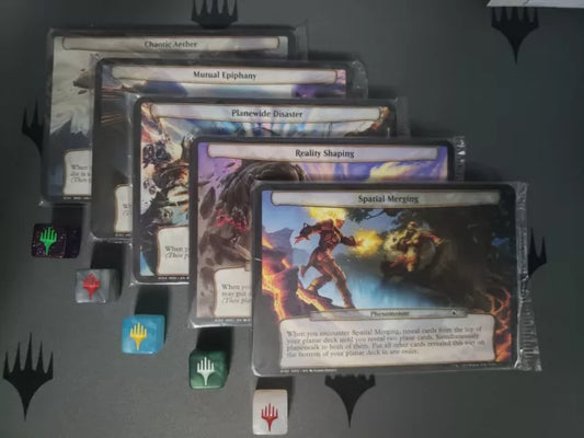 Magic The Gathering: March of the Machine - Full Planechase Set of 50 Cards &amp; Planar Die