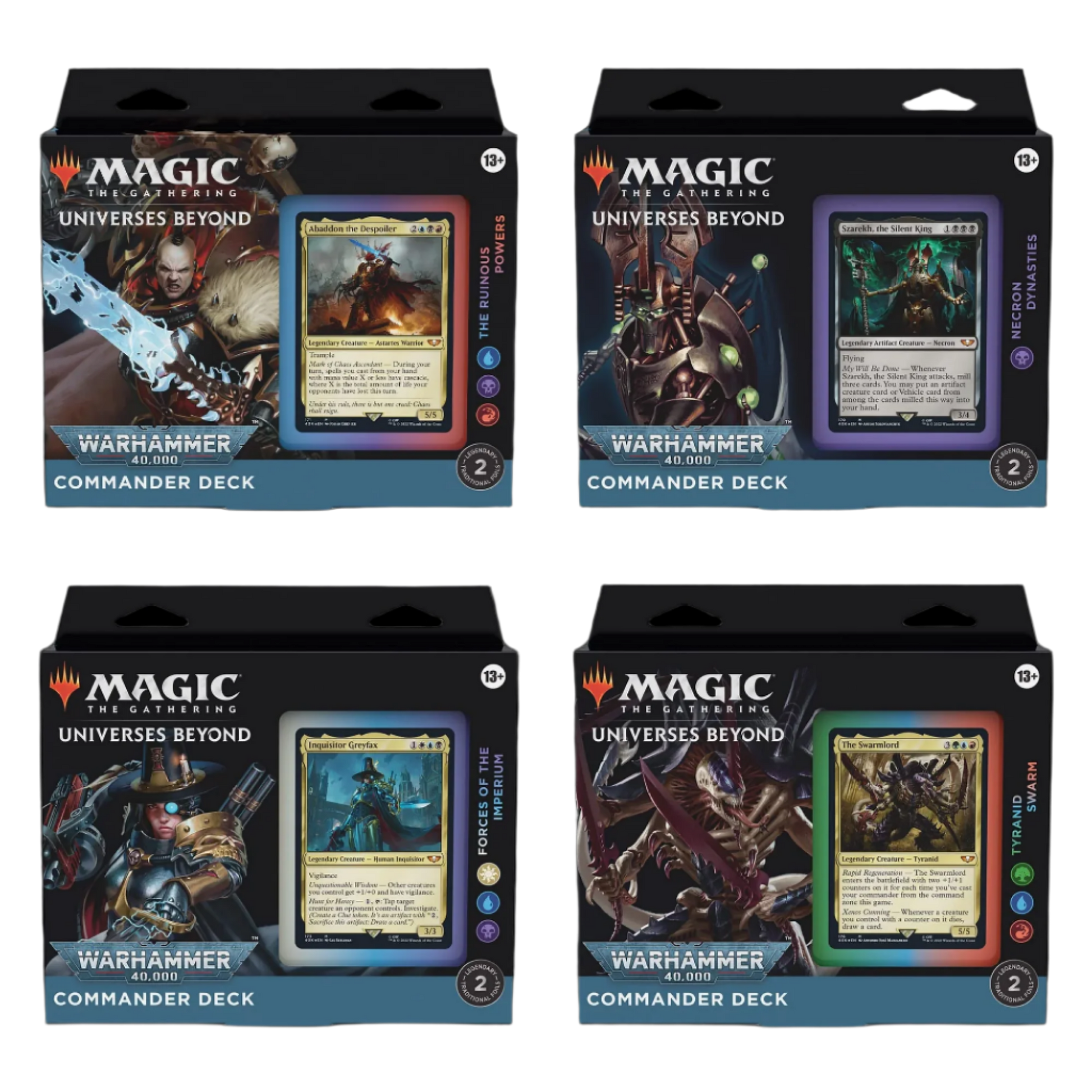 Magic The Gathering: Warhammer 40k - Commander Deck Set of 4